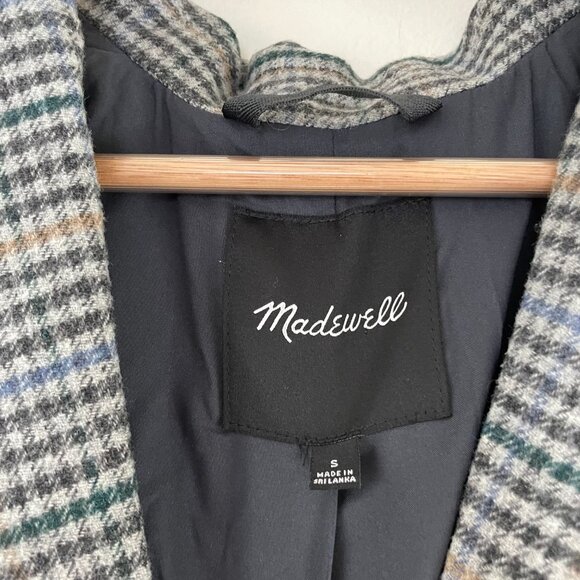 Madewell Dorset Wool Blend Blazer in Bowne Plaid Size Small - Picture 3 of 7